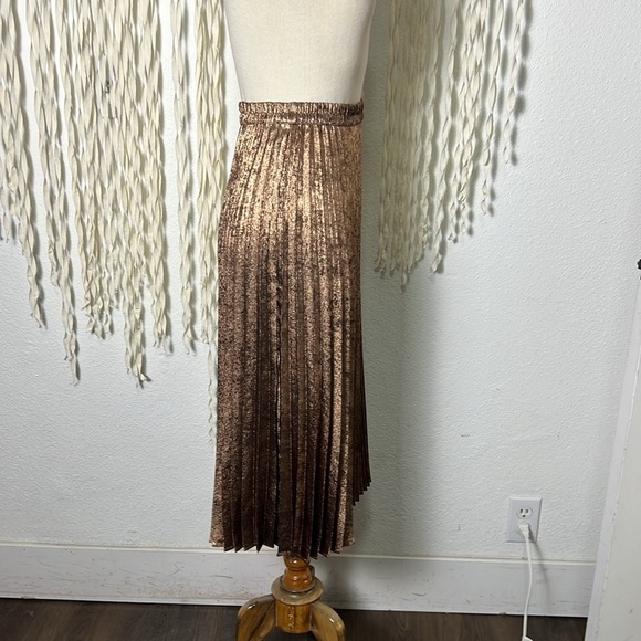 Xirena NWT Queen Pleated Elastic Waist Skirt in Bronze Size XS - Picture 10 of 13